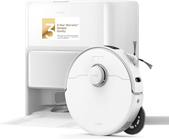 MOVA P50 Pro Ultra Robot Vacuum and Mop, 19,000Pa Suction Anti-Tangle Brush