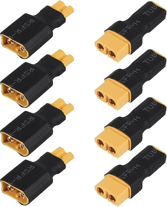 4 Pair No Wires XT30 to XT60 Plug Female Male Adapter Wireless Connector for RC FPV Drone Car Lipo NiMH Battery Charger ESC