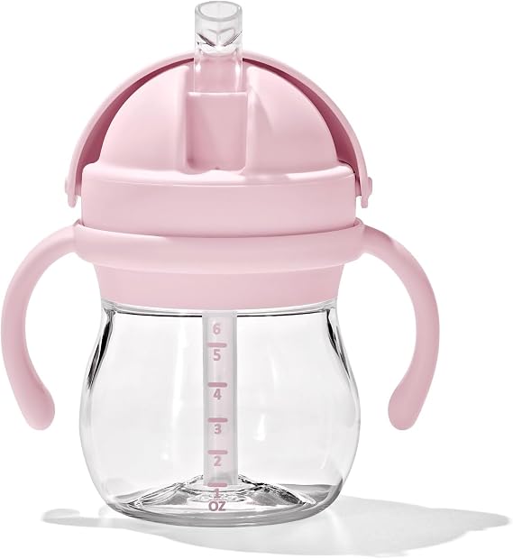 OXO Tot Transitions Straw Cup with Removable Handles - 6 oz. - Blossom (Pack of 8)