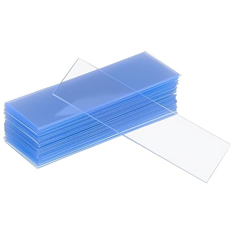 Luxshiny 100pcs Plastic Microscope Slides Kit Blank Slides 75 x 25 mm