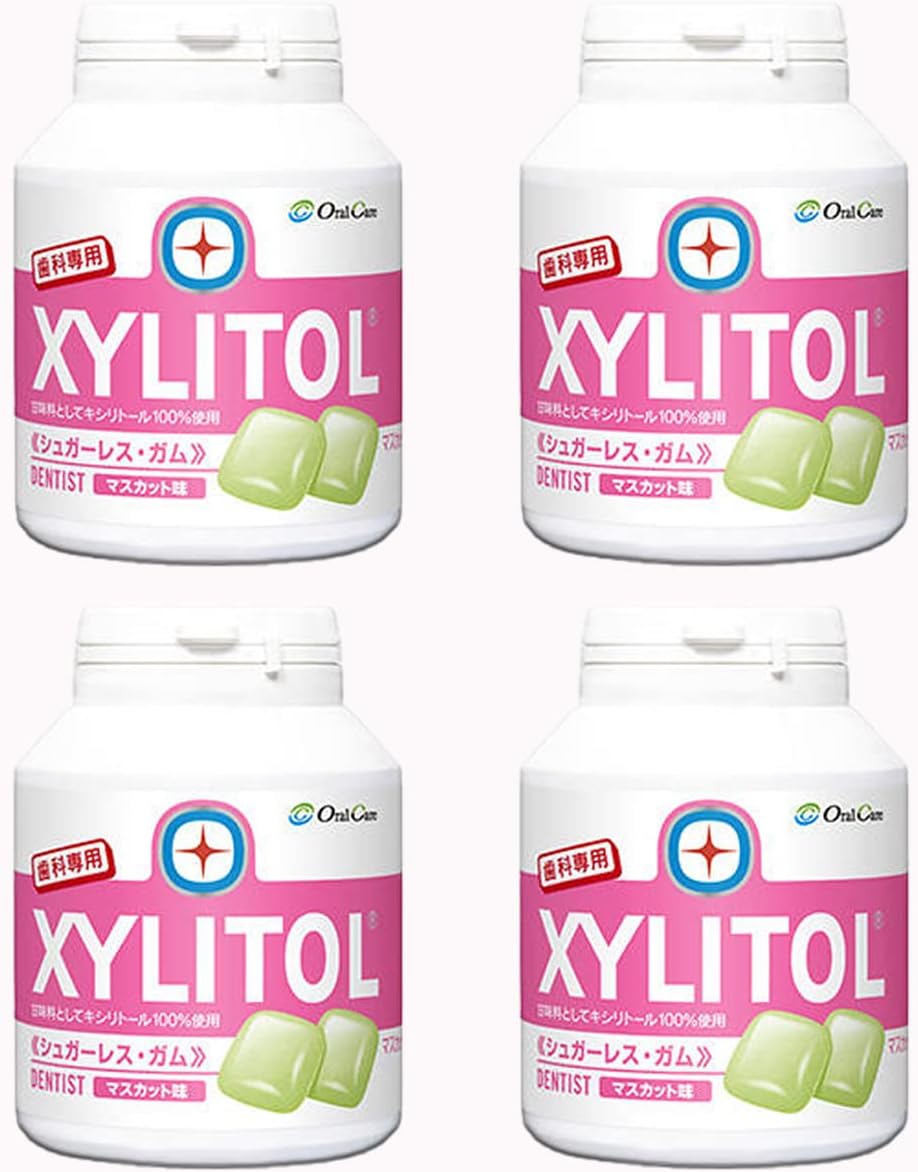 Oral Care Dental Dedicated Lotte Xylitol Gum Bottle Type, 90 Tablets x 4 Pieces, Muscat Flavor