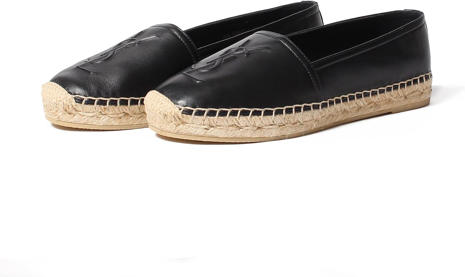 Saint Laurent 458573AAALP Womens Espadrille, FLAT HEEL Leather UP CALF SKIN