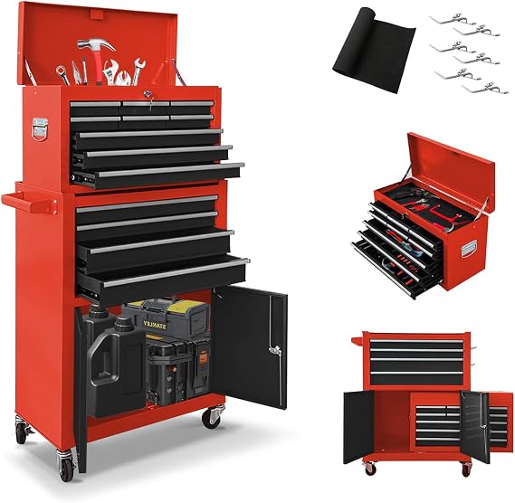 13-Drawer Tool Chest with Double Doors, Rolling Tool Box