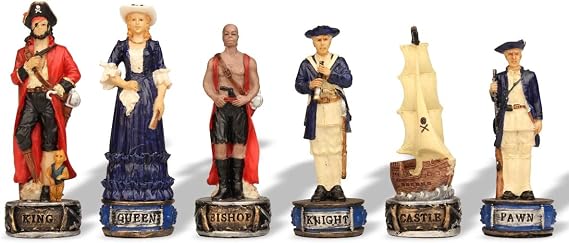Pirates & Royal Navy Theme Chess Set