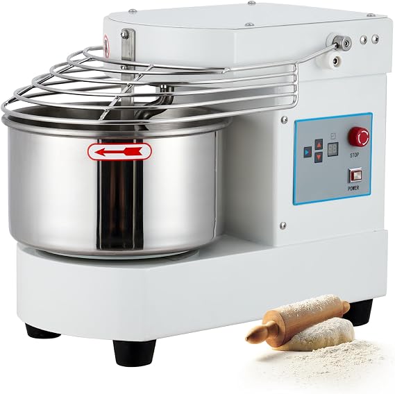 Hipicute Commercial Food Mixer, 10.5 Qt Touch Screen Dough Mixer Machine with Timer, Security Shield, 650W Dual Rotating Dough Kneading Machine Food-grade Stainless Steel Bowl for Restaurant Bakery