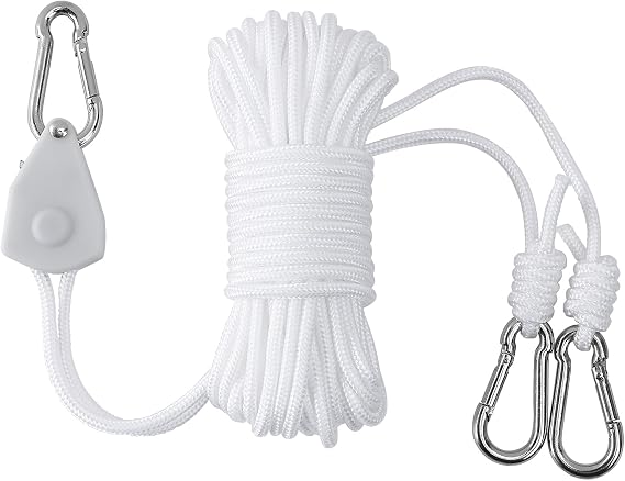 Retractable Portable Clothesline, 33Feet 25/6Inch, Sturdy and Durable Easy to Install, Adjustable, for Balcony Yard Camping & Travel
