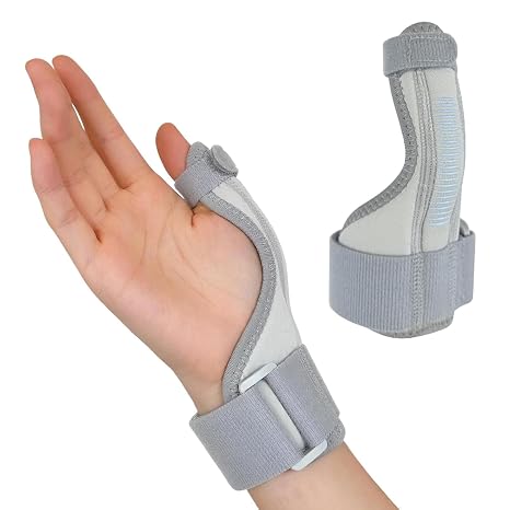 Thumb Support for Arthritis Thumb Arthritis Splint & Adjustable Brace for Right & Left Hand Breathable Wrist Support for Tendonitis, Carpal Tunnel, Sprains & Pain Relief (Grey)