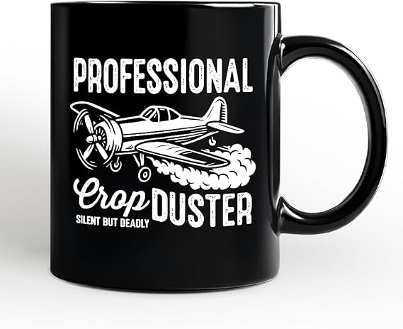 OrnamentallyYou Professional Crop Duster Funny Mug, Silent But Deadly Sarcastic Men Gift