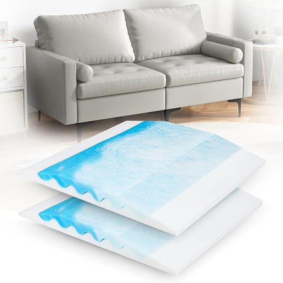 Upgraded 2-in-1 Couch Cushion Support for Sagging Cushions - Under Sofa Cushion Support for Sagging Seat Repair Insert to Lift Couch (Ocean Blue, 20x20x2-Set of 2)