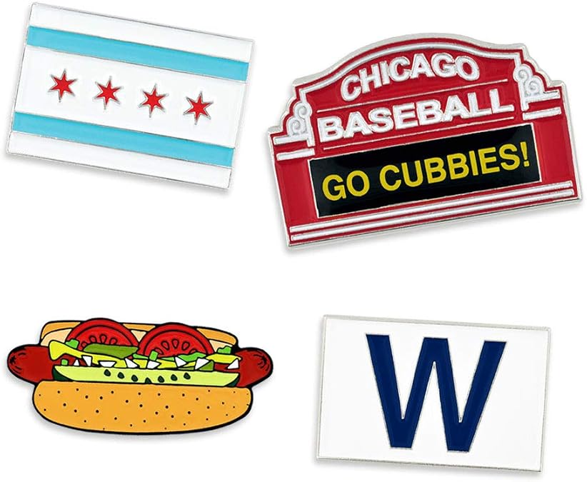 PinMart Chicago Baseball Enamel Pin Set - Accessories for Sports Trading