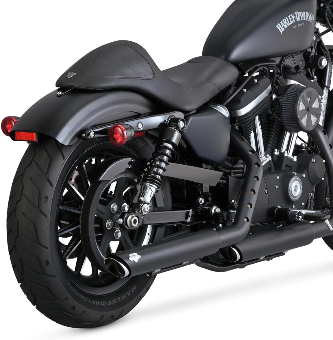 Vance & Hines Slip-On Twin Slush 3" Black Sportster Family 14-16 TWIN SLASH 3inch 1801-0677 46861 Harley Davidson