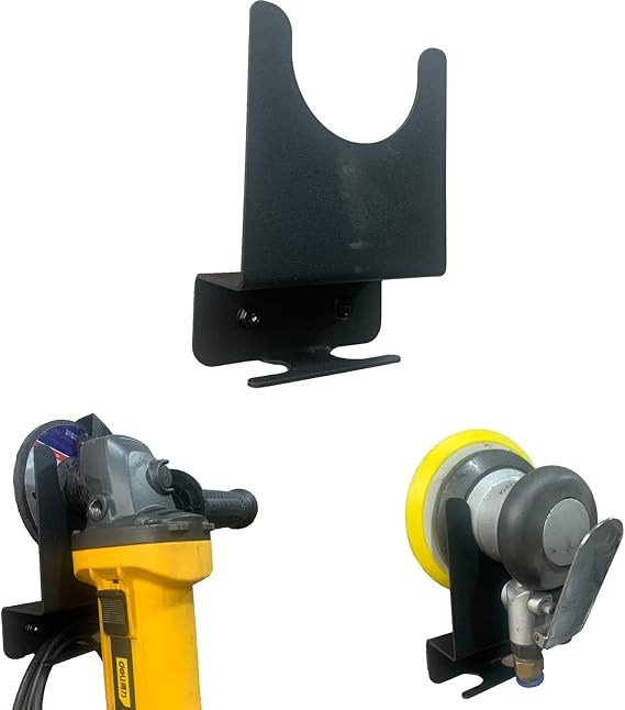 Angle Grinder Holder Tool Wall mount Bracket for 5inch Grinder, 1pc Impact Wrench Wall Holder, Angle Grinder Storage Rack for Angle Grinders, Cutters, Polishers etc