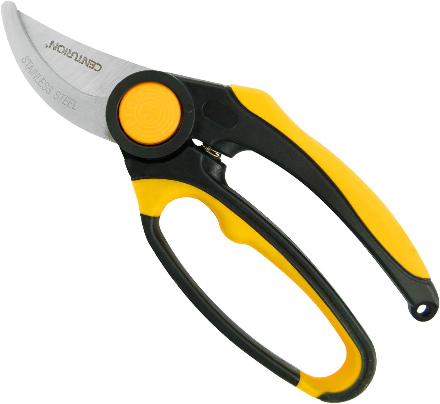 Centurion 194 Stainless Steel Loop Protected Garden Bypass Pruner with Push Lock, for Branch, Stem and Tree Trimmer Hand Tool