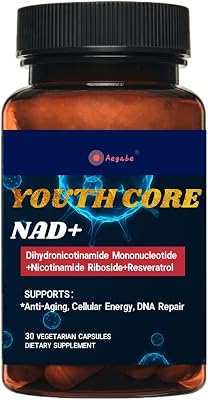Youth Core,Contains NMNH, NR, and Resveratrol; Boosts NAD Levels by 5X, Promotes Anti-Aging and Cellular Metabolism, High Absorption Rate