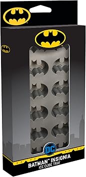 ICUP DC Comicc Batman Molded Rubber Ice Cube Tray, Grey 8.5 x 4.5 x .9