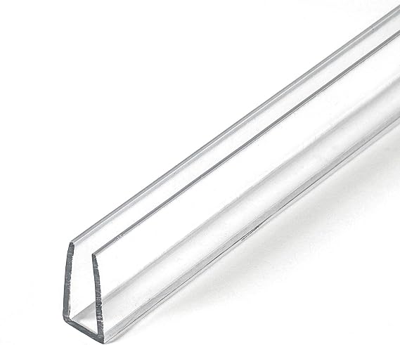 Outwater Plastics P2743 1/4'' Clear Butyrate U-Channel Clear Plastic U-Channel/C-Channel 46 Inch Lengths (Pack of 2)
