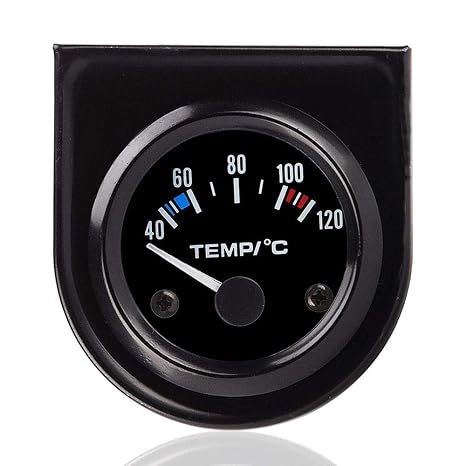 MASO Water Temp Gauge Universal 24V 40-120C LED Digital Display Auto Temperature Gauge