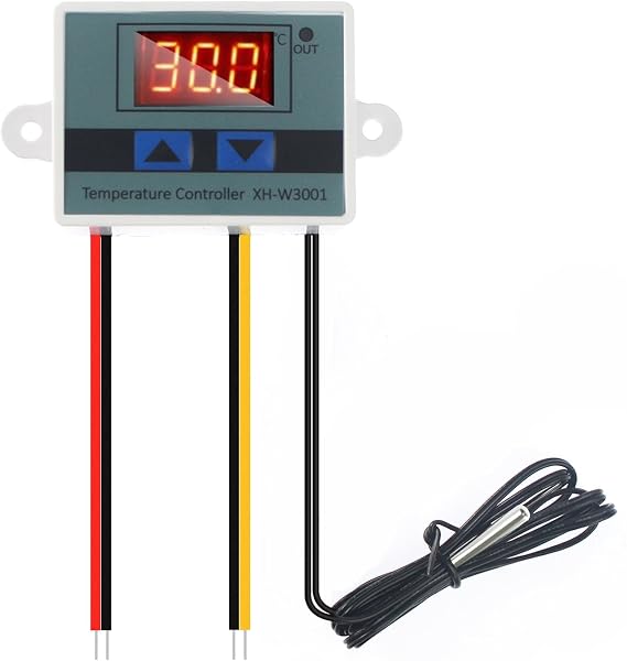 Thermostat, LED Digital Thermostat, Temperature Controller Moudle, Thermostat Switch with Waterproof Probe, Suitable for Temperature Control Protection (220V)