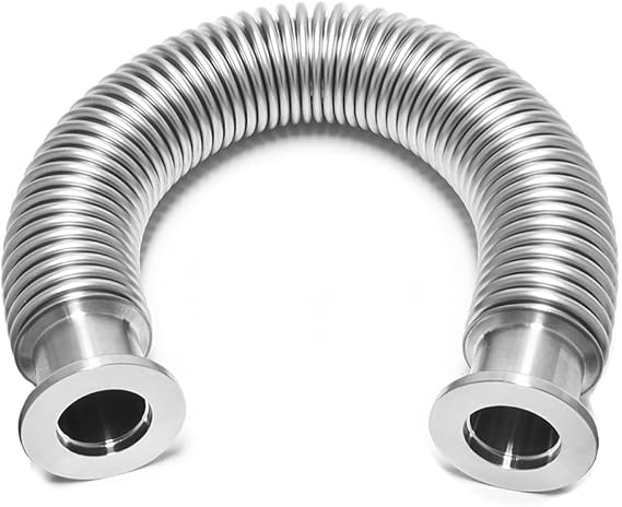 Bellows Hose Metal KF-25,ISO-KF Flange Size NW-25, 3000mm/118.11inch Vacuum Pipe Tube corrugated Bellows,304 Stainless Steel