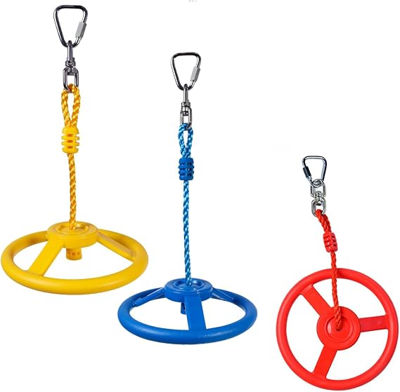 Ninja Wheel Obstacle for Adults 360 Degrees Rotating Joint Jungle Gym Monkey Wheel Course Outdoor Indoor Playground Backyard Warrior Obstacle Course Slacking Line