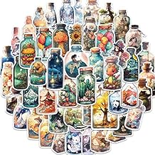 50Pcs Aesthetic Stickers for Water Bottle, Graffiti Waterproof Vinyl Stickers Pack for Hydroflask Laptop Guitar Computer Phone, Trendy Cute Stickers