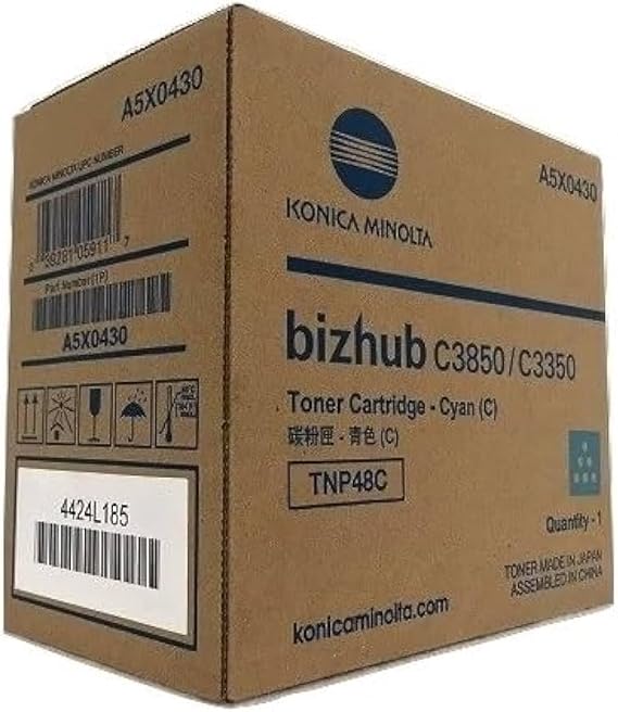 OEM Konica Minolta TNP48C (A5X0430) Toner CTG, Cyan, 10K Yield