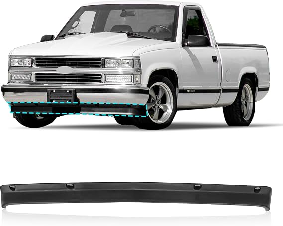 CarPartsDepot Front Bumper Air Dam Lower Valance w/o Holes Compatible With 1988-2000 Chevrolet C/K 1500 2500 3500 GM1090108 15569428