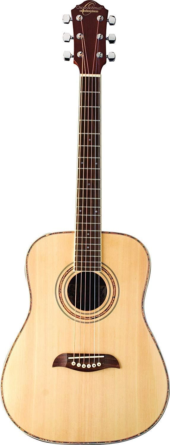 Oscar Schmidt 6 String OG1B 34 Size Dreadnought Acoustic Guitar Pack. Natural, Right OG1PAK-A