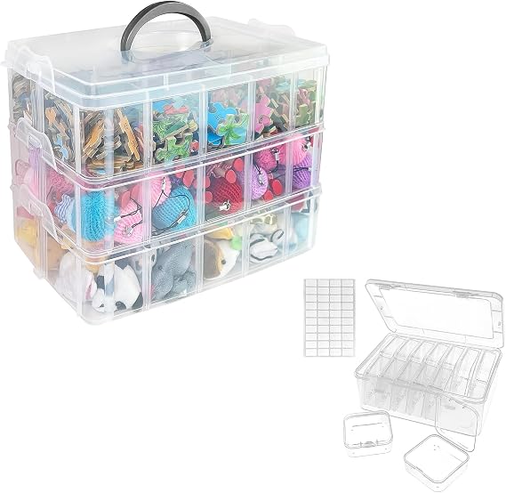 Guyuyii Bead Organizer Box for Arts, Crafts and Sewing Storage