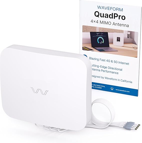 Waveform QuadPro 4x4 MIMO Panel Antenna | For 4G/5G Routers & Gateways | For EE, Three, O2, and Vodafone | Antenna Only