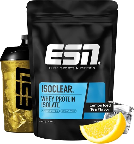 ESN ISOCLEAR Whey Isolate Protein Powder, Lemon Iced Tea, 1000 g