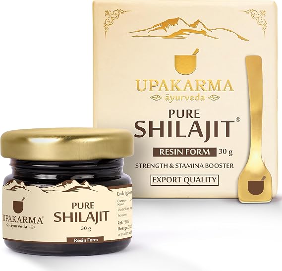 UPAKARMA Pure Shilajit Resin 30g | Original & Pure Shilajeet to Boost Performance, Power, Stamina, Strength | Lab Tested | Pack of 1