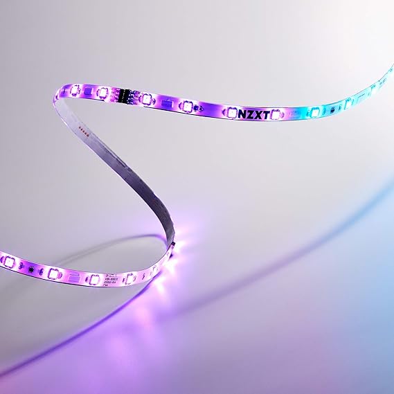 NZXT HUE 2 LED Strips Accessory - Two 200mm RGB LED Lighting Strips - Magnetic & Double-Sided Tape