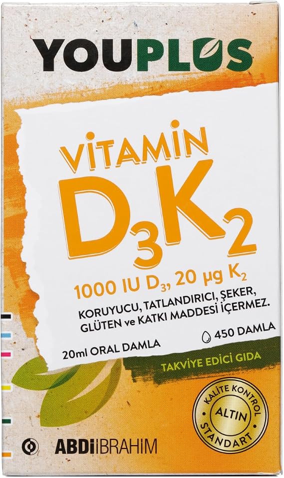Youplus Vitamin D3K2 1000 IU 20 ML Oral Drop