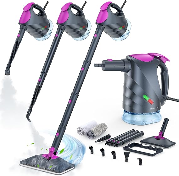 Steam Mop & Detachable Handheld Steam Cleaner 248F Steam in 10s