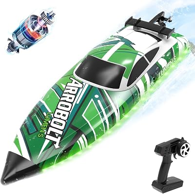 VOLANTEXRC Brushless RC Boats for Adults, 35MPH Fast Remote Control Boat for Lakes, Full Proportional Boat High Speed RC Boats for Adults 79706