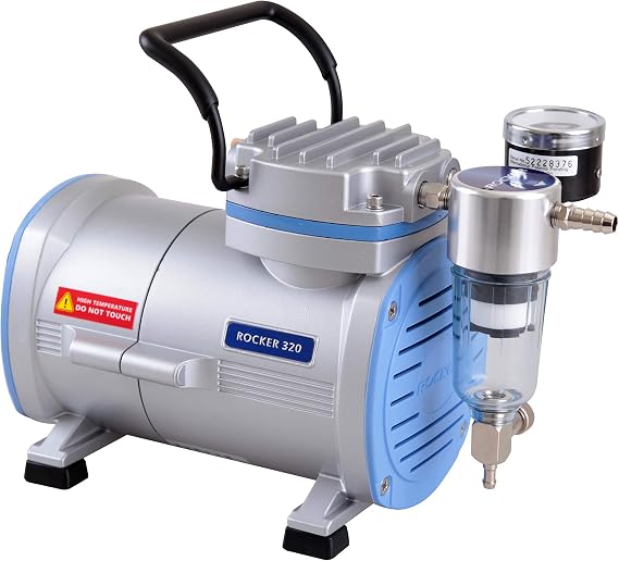 Rocker 320 Oilless Vacuum Pump Compressor, 110V, 14 LPM, 1700 RPM, OIl Free