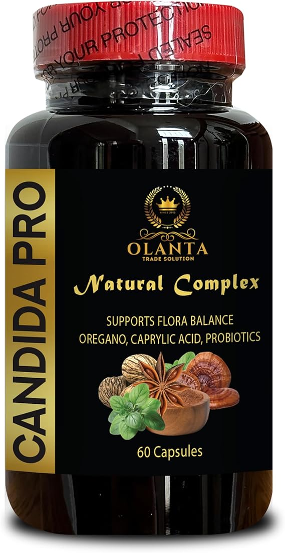 Candida Support Supplement - Anti Candida Supplements, Gut Health, Non-GMO, Gluten-Free, Vegan, Comprehensive Formula, Oregano - 1 Bottle 60 Capsules