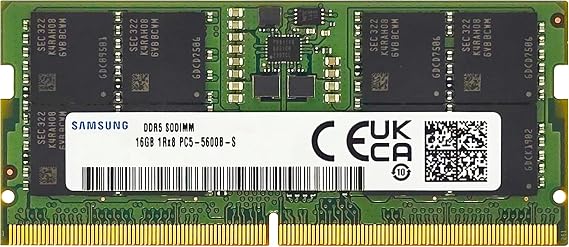 Samsung 16GB DDR5 5600MHz PC5-44800 CL46 SODIMM 1Rx8 Single Rank 1.1V 262-Pin Laptop, Notebook RAM Memory