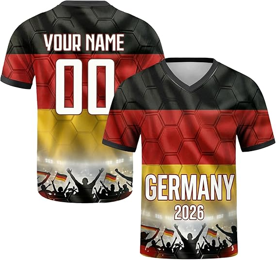 Personalised Football Shirt 2026 Custom Football Jersey with Name Number for Men Women Youth