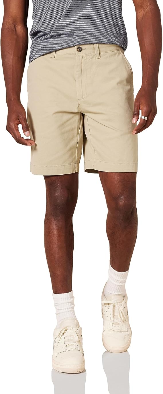 Amazon Essentials Men's Slim-Fit 9" Cotton Twill Khaki Chino Shorts with Tapered Leg