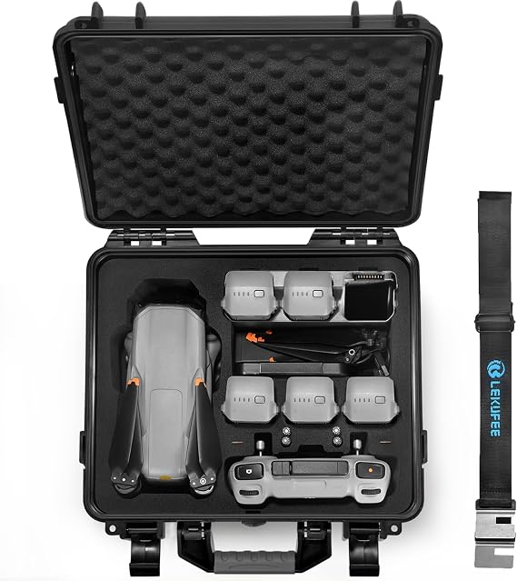 LEKUFEE Waterproof Hard Carrying Case for DJI Air 3S/Air 3 Drone/Fly More Combo, DJI RC 2/RC N3/RC N2 Remote Controller and Accessories(Case Only)