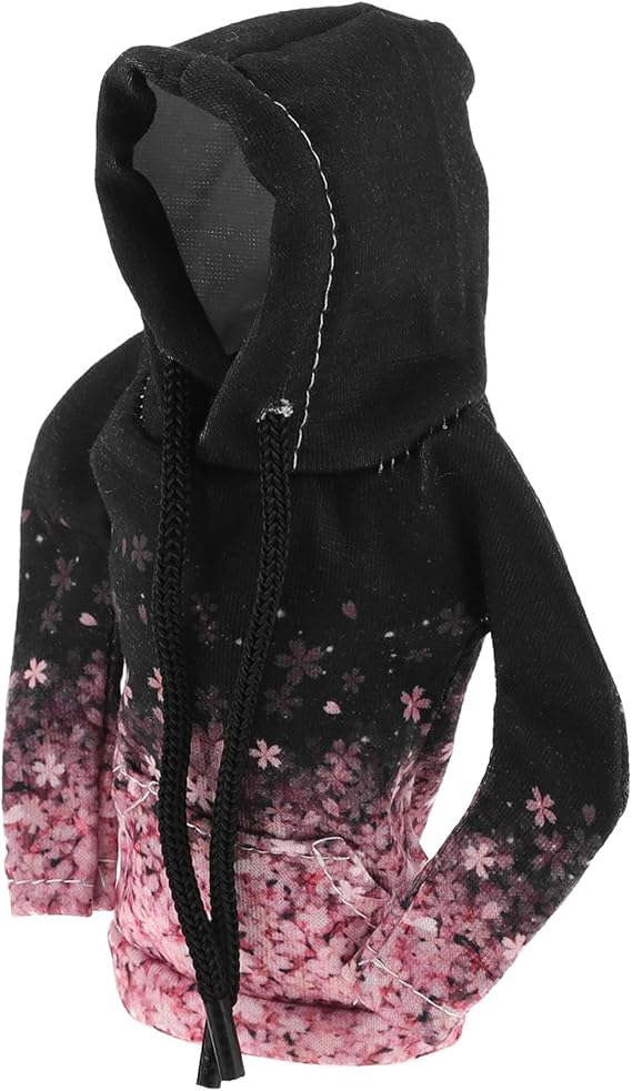 1 Pc Universal Gear Shift Knob Cover Automotive Manual Stick Shifting Handle Protector Flower Hoodie Style Black,Pink Polyester