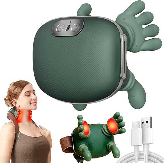 Neck Massager, Back Massager, 3 Massages Levels & 2 Heating Levels, Shoulder Massager for Pain Relief, 4D Real Hands Massager, Neck Massager for Neck Pain for Women Men Mum Dad