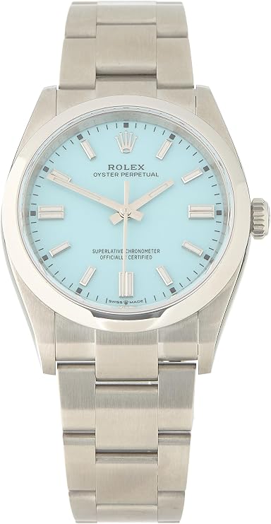 Pre-loved Tiffany Turquoise Dial Oyster Perpetual 126000 36mm, Blue