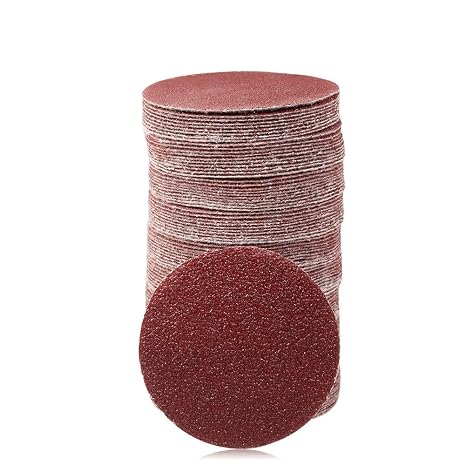 SPEEDWOX 100PCS 3" 40 Grit Sanding Discs, Hook and Loop No Hole Sandpaper