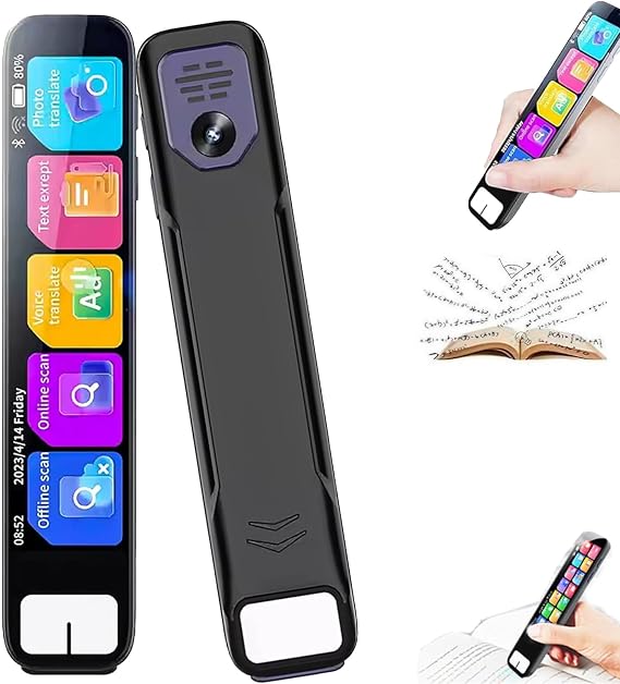 , AI Pen, AI Scanning Smart, Instant Answers, Offline Translation (150+ Languages), High-Definition Touch Sn, Multipurpose Translation Device (1Pcs)