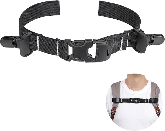 Vigorport Backpack Chest Strap Add on, Elastic Backpack Sternum Strap, Heavy Duty Adjustable Chest Belt with Quick Release Buckle