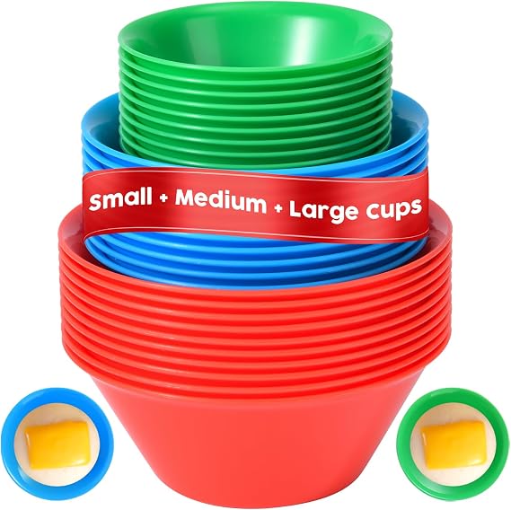 10 Small + 10 Medium + 10 Large Size Puto Molder Filipino - Kutsinta Molder for Baking - Puto Mold Cups for Steamer Filipino - Filipino Plastic Molds for Desserts