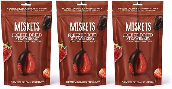 Bitter Çikolata Kaplamalı Çilek 80 gr x 3 Adet